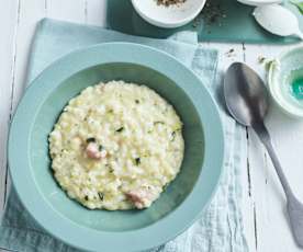 Risotto courgette et bacon