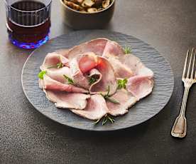 Roastbeef con contorno di funghi porcini