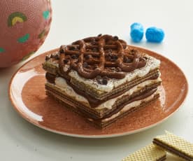 Tiramisù wafer e crema gianduia