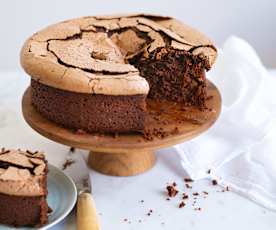 Gâteau chocolat-café meringué