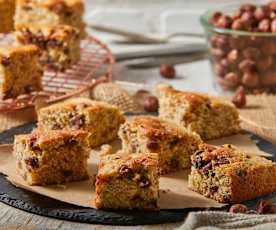 Blondies au chocolat et aux noisettes