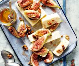 Honey semifreddo with warm figs and walnuts (Diabetes)