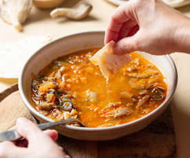 Vegan, İstiridye Mantarı Çorbası