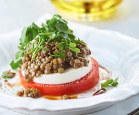 Ensalada de lentejas y berros