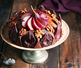 Bolo com pera bêbeda