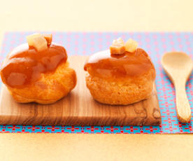 Choux poire-caramel au beurre salé