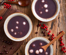 红豆圆子莲子羹