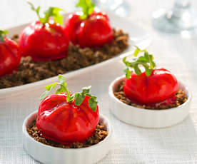 Tomatitos raf (Queso roquefort con nueces)