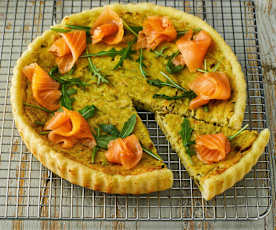 Quiche salmone e rucola