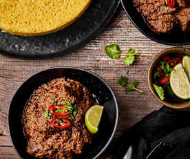 Rendang met Gele Kleefrijst