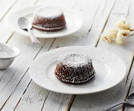 Tortino di cioccolato con cuore morbido (senza glutine)