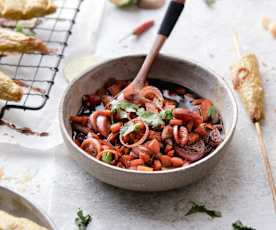 Balinese-style Minced Chicken Satay with Pickled Vegetables (TM5)