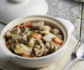 Poulet en robe de jambon sauce chasseur Cookidoo la