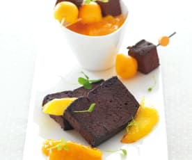 Pudding de boudin noir, trilogie de mangue