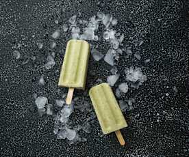 Avocado and banana popsicles