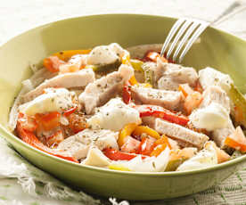 Chicken, Pepper and Steamed Vegetable Salad