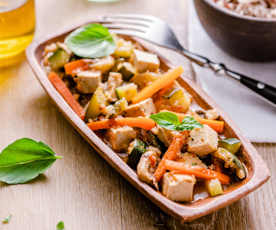 Wegetariański gulasz z tofu