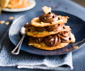 Mille-feuille de tuiles aux noisettes