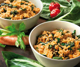 Riso integrale con bietole