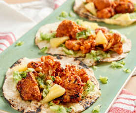 Tacos al pastor au chou-fleur