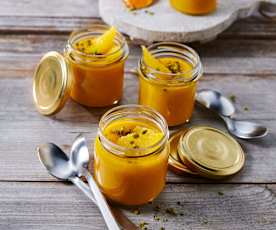 Kürbis-Kokos-Grießpudding