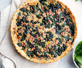 Quiche épinards et lardons