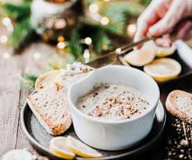 Rillettes de noix de saint-jacques et noisettes croquantes