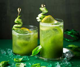 Mocktail de pepino y albahaca
