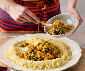 Cuscús especiado de verduras