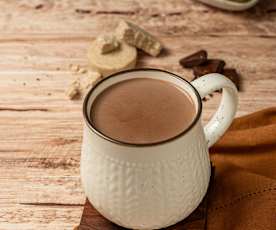Atole de mazapan con chocolate
