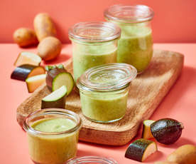 Zucchini-Kartoffel-Brei mit Hähnchen