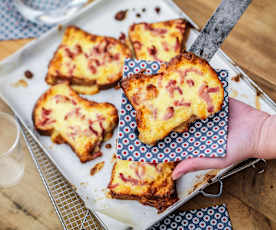 Tartines "croque-monsieur"