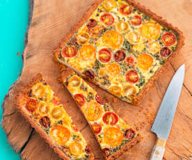 Quiche de três tomates