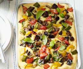 Pizza di patate con verdure