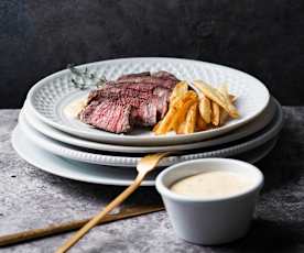 Sous-Vide Rare Beef Steak with Béarnaise Sauce