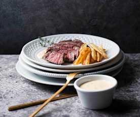 Sous-Vide Rare Beef Steak with Béarnaise Sauce