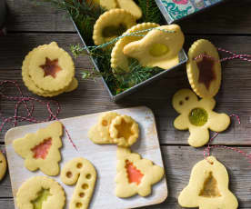 Galletas decoradas con caramelos