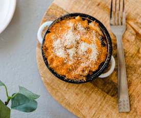 Rolinhos de frango com curgete no forno