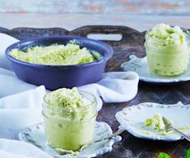 Nieve de aguacate y coco