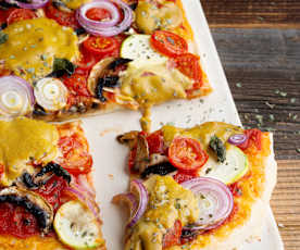 Veggie-packed Vegan Pizza