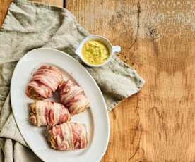 Coxas de frango recheadas com alheira