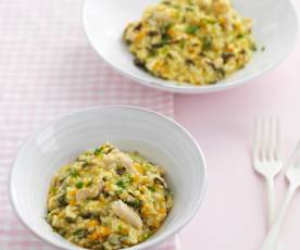 Arroz de peru com nabiças