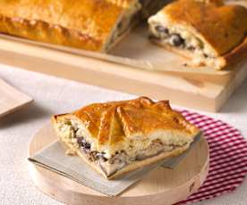 Empanada de setas al cabrales