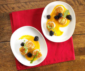 Seared Scallops with Sweet Potato Purée