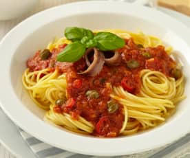 Pikantní sicilské špagety