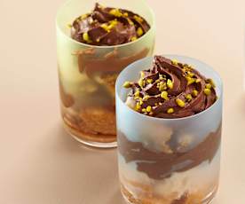 Tiramisu choco-pistache en verrines