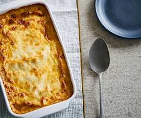 Lasanha de frango e tomate seco