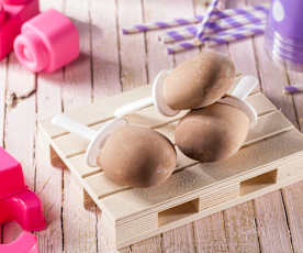 Ghiaccioli cremosi panna e cioccolato