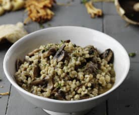 Pearl Barley Risotto with Mushrooms