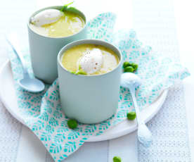 Velouté de petits pois Chef Laurent CLEMENT